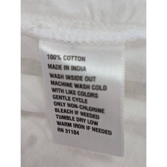 Crown & Ivy Blouse Women's PL White Eyelet Ruffle Long Sleeve Pull On Top - Picture 7 of 9